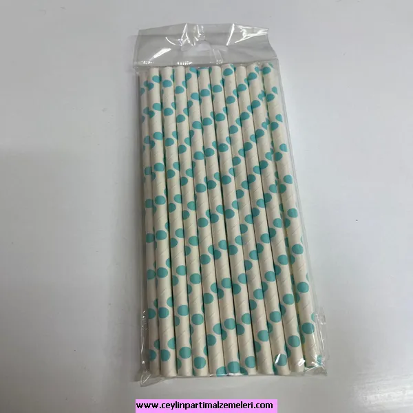 Beyaz, Mavi Benekli Pipet